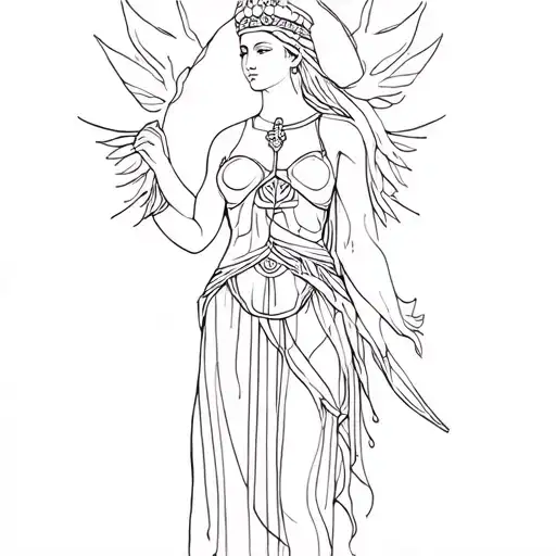 Athena goddess Armour tattoo design idea