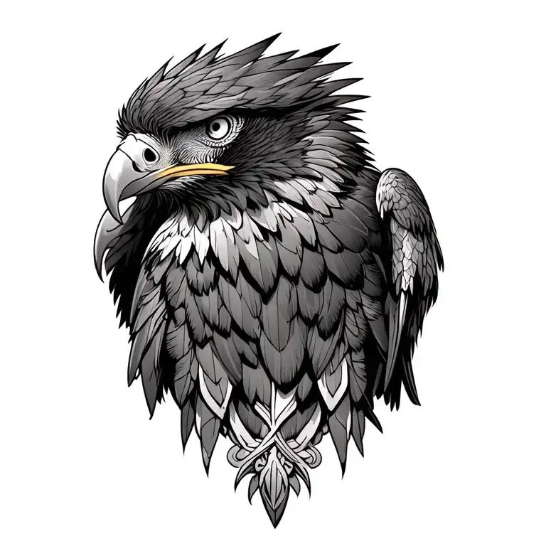 Norse red kite  tattoo design idea