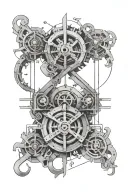 Conceptual Tattoo incorporating Mechanical Engineering, Gemini zodiac and Linkin Park logo tattoo design idea