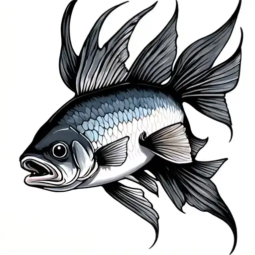 Christ fish tattoo design idea