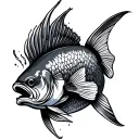 Christ fish tattoo design idea