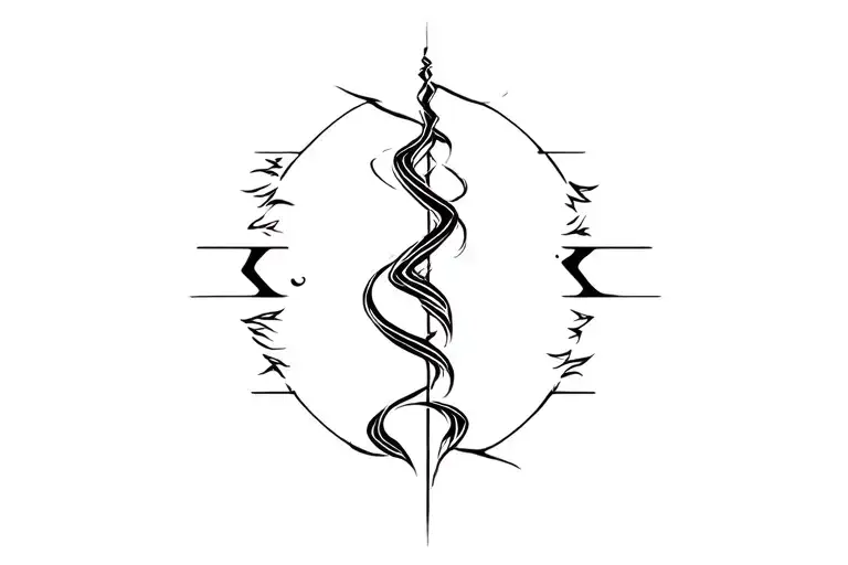 Stoic 4 Carinal virtues discipline Justice wisdom courage and nature and zeus thunderbolt tattoo design idea