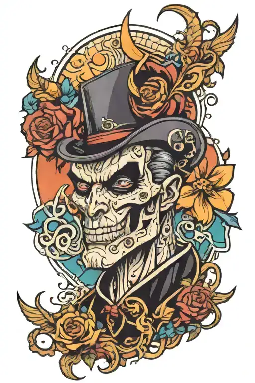 Him villain comic book style tattoo design idea