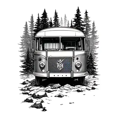 Magic Bus from Into the Wild movie  tattoo design idea