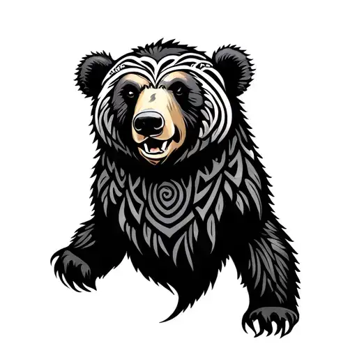 Tribal Bear tattoo design idea