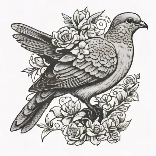 Mourning Dove tattoo design idea