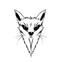 Mongoose minimal angry tattoo design idea
