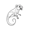 Mongoose minimal angry tattoo design idea