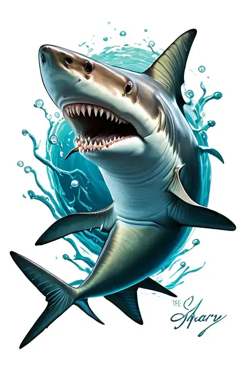 lemon shark tattoo design idea