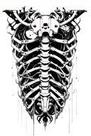 biomechanical spinal cord transformer tattoo design idea