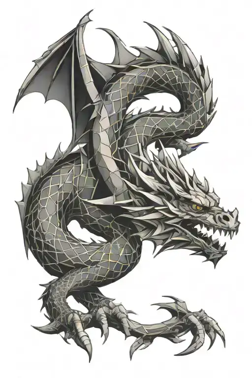 dragon wrapped and breaking free spirit tattoo design idea