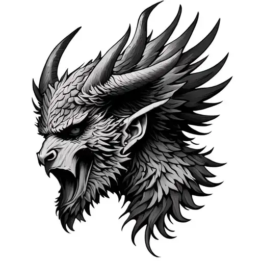 Phoenix cover up man utd devil head tattoo design idea