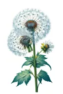 let god dandelion flower tattoo design idea