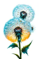 let god dandelion flower tattoo design idea