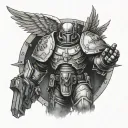 warhammer 40K dark Angel Space marine tattoo design idea