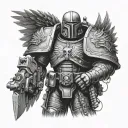 warhammer 40K dark Angel Space marine tattoo design idea