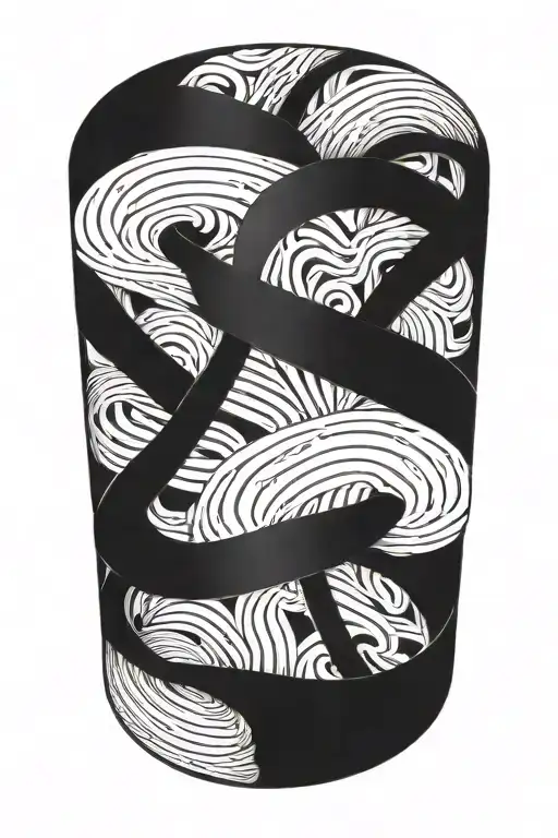 strands of metal DNA leading up to a half metallic half organic center, regal tattoo design idea