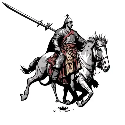 Serbian war in 1389 tattoo design idea