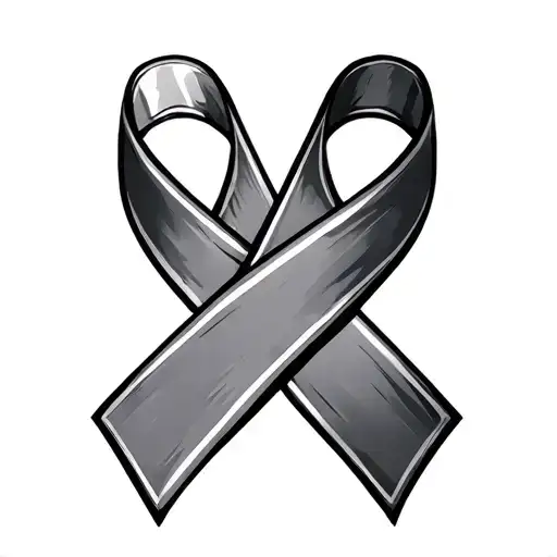 breast cancer ribbon and brain cancer ribbon with 44 tattoo design idea