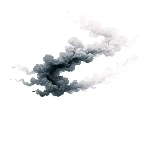 Coverup Clouds and Smoke tattoo design idea
