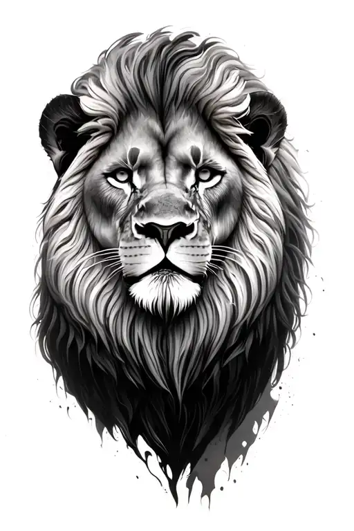 realistic lions full body  tattoo design idea