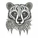badger paw print tattoo design idea