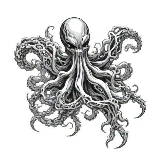 symbiote tentacles wrapping tattoo design idea