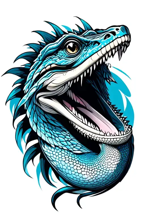 japanese style blue tongue lizard tattoo design tattoo design idea