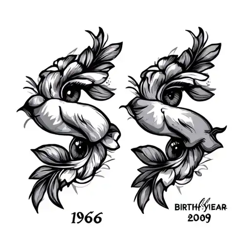 birthyear 1956 1962 1988 1992 1994 and 2009 tattoo design idea
