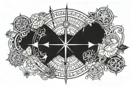 Nordic compass tattoo design idea