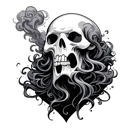 Ghost Smoke tattoo design idea