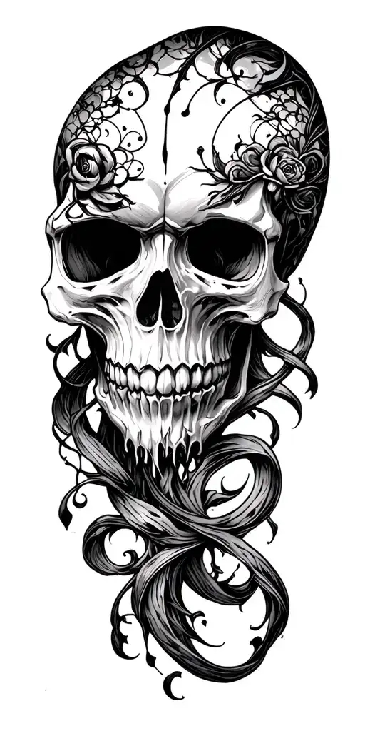Skull Mysterious tattoo design idea