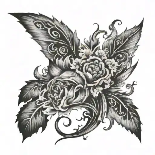 Negative Space tattoo design idea