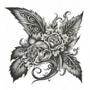 Negative Space tattoo design idea