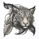 Negative Space tattoo design idea