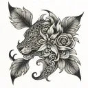 Negative Space tattoo design idea