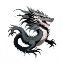 mitsu tomoe dragon tattoo design idea