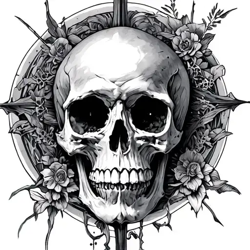 Orion Belt momento mori tattoo design idea