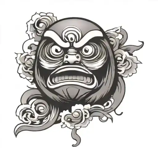Daruma Doll tattoo design idea