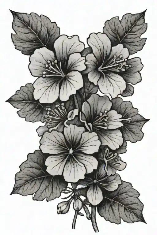 Geranium tattoo design idea