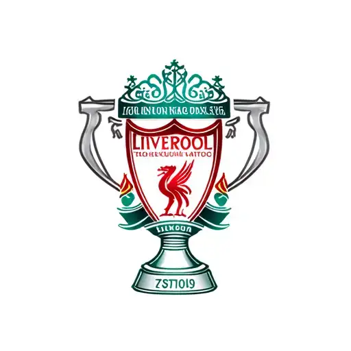 Liverpool fc trophies underneath tattoo design idea