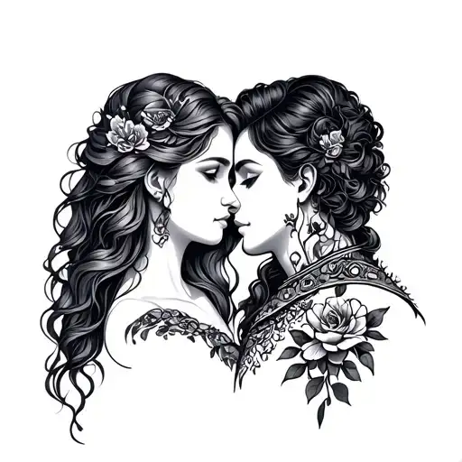 soulmate love eternal tattoo design idea