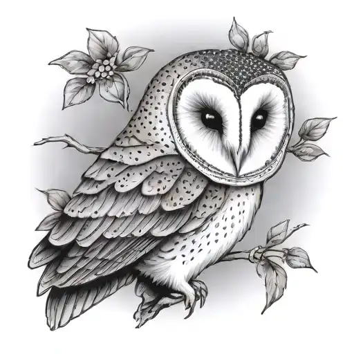 Australian barn owl tattoo design idea