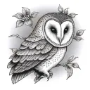 Australian barn owl tattoo design idea