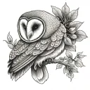 Australian barn owl tattoo design idea