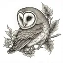 Australian barn owl tattoo design idea