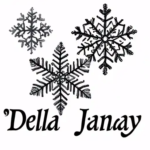 "Della Janay" snowflakes tattoo design idea