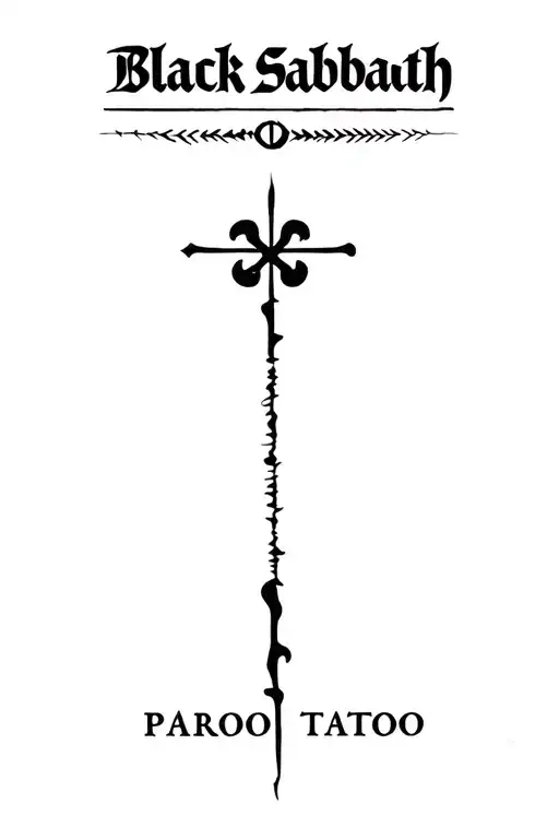 Black Sabbath paranoid tattoo design idea