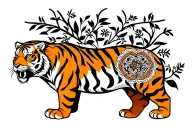 full body tiger tattoo design idea