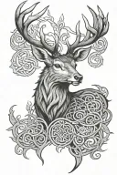Celtic Stag tattoo design idea